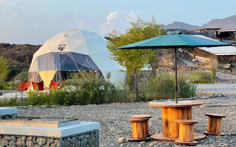 Glamping in the domes of hatta in Dubai