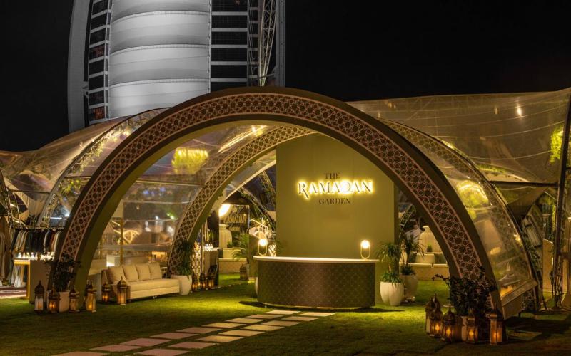 Grand entrance of a Ramadan garden in Dubai