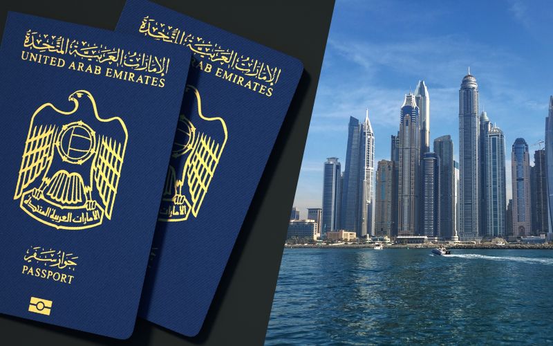 Dubai Passport and Dubai City View